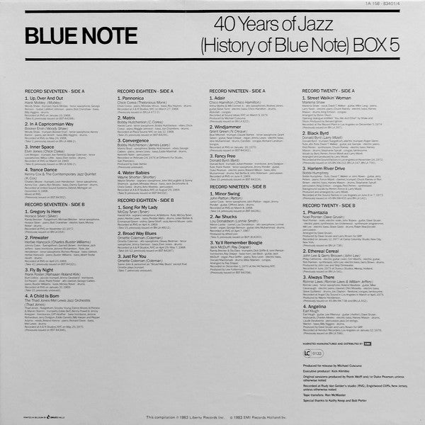 Various - 40 Years Of Jazz - The Best Of Blue Note - Box 5