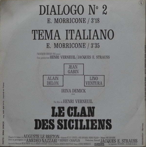 E. Morricone* -Bande Originale Du Film Le Clan Des Siciliens