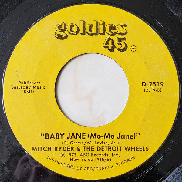 Mitch Ryder And The Detroit Wheels* -Jenny Take A Ride!