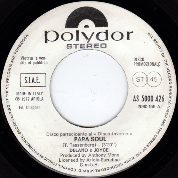 Delano & Joyce / Bee Gees -Papa Soul / Stayin' Alive