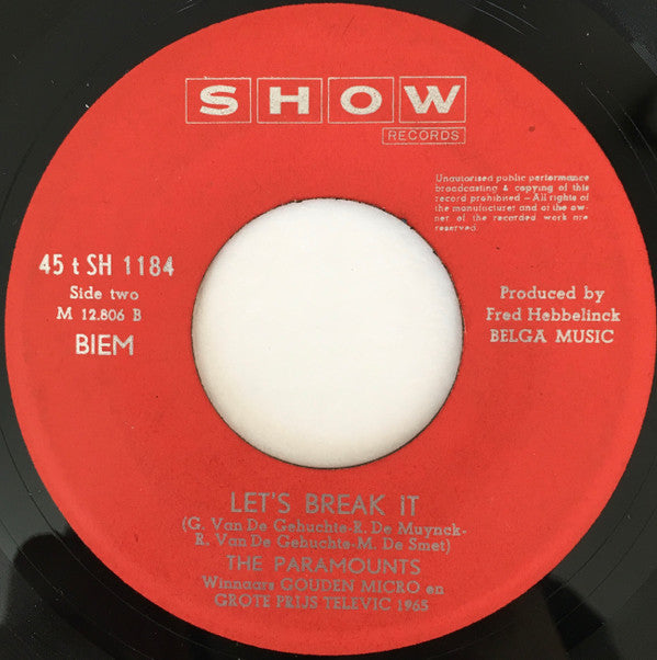 The Paramounts (2) -Let Us Beat In Rio / Let's Break It