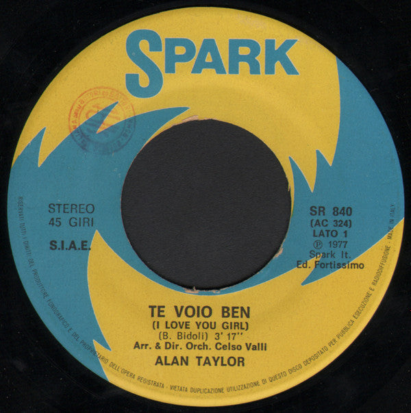 Alan Taylor (2) - Te Voio Ben = I Love You Girl