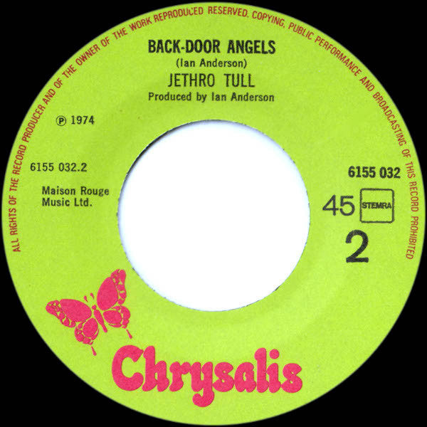 Jethro Tull -Bungle In The Jungle / Back Door Angels