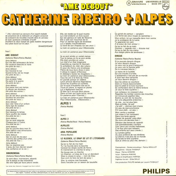 Catherine Ribeiro + Alpes -Ame Debout