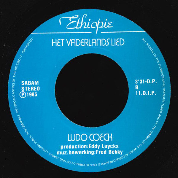 Ludo Coeck -La Brabançonne - Het Vaderlands Lied