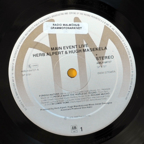 Herb Alpert & Hugh Masekela -Main Event Live