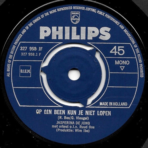 Jasperina De Jong -Op Één Been Kun Je Niet Lopen
