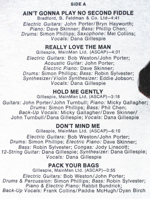 Dana Gillespie -Ain't Gonna Play No Second Fiddle