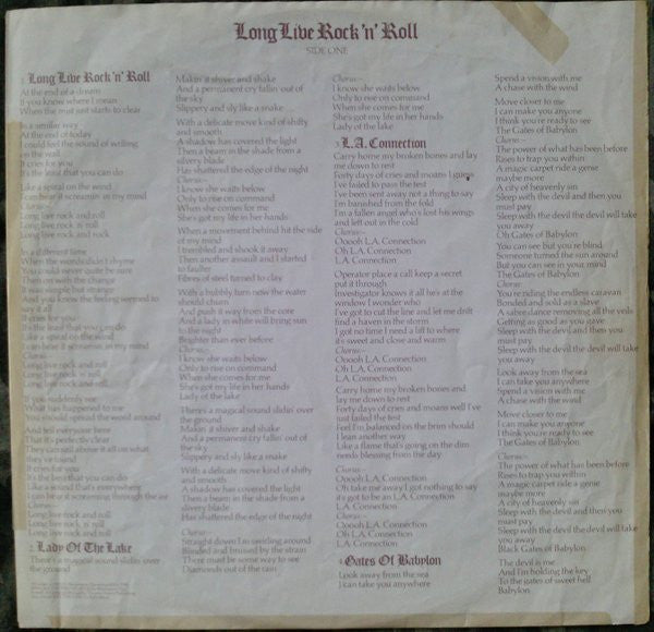 Rainbow -Long Live Rock 'N' Roll