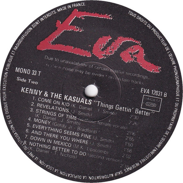 Kenny And The Kasuals* -Things Gettin' Better