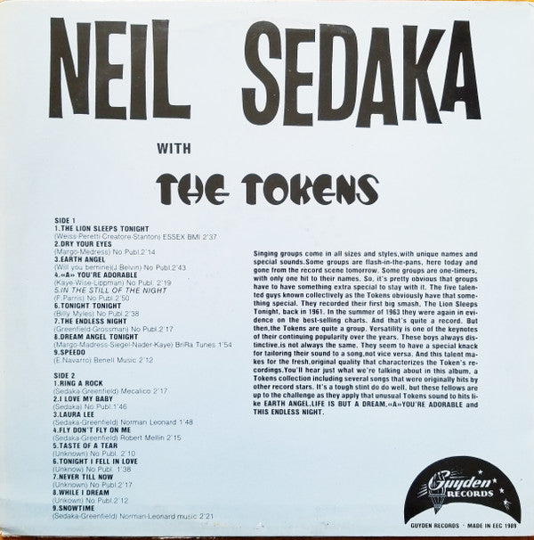 Neil Sedaka With The Tokens - Neil Sedaka With The Tokens