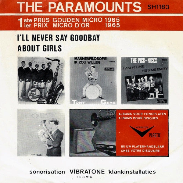 The Paramounts (2) -I'll Never Say Goodbay / About Girls
