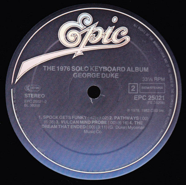 George Duke -The 1976 Solo Keyboard Album