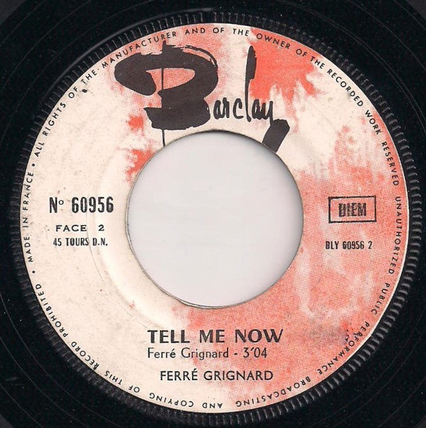 Ferre Grignard -Captain's Disaster / Tell Me Now