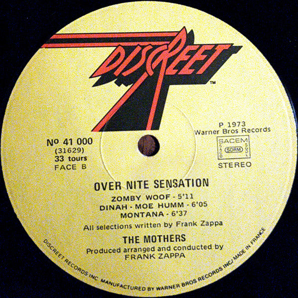 Frank Zappa And The Mothers -Over-nite Sensation