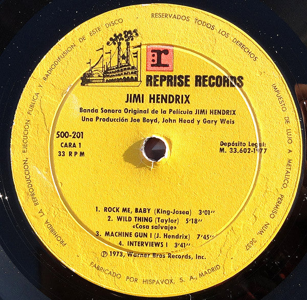 Jimi Hendrix -Banda Sonora Original De La Película Jimi Hendrix