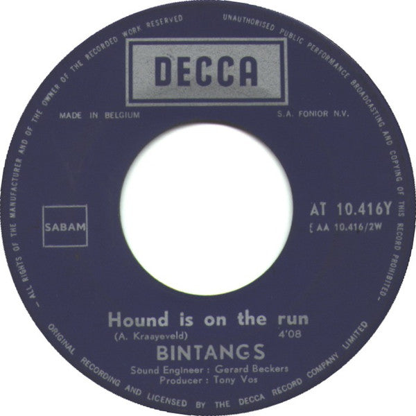 Bintangs -Travelling In The U.S.A. / Hound Is On The Run