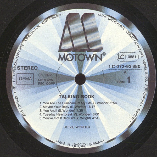 Stevie Wonder -Talking Book