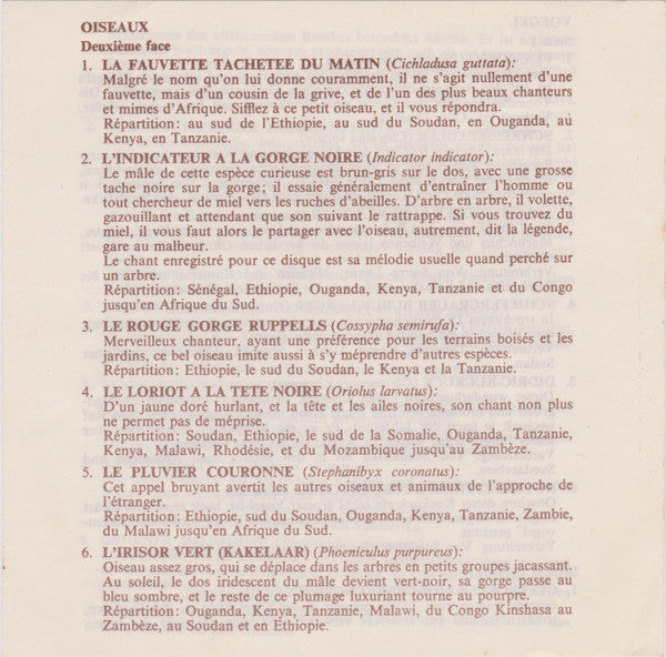 Unknown Artist -Heartbeat Of Africa - Series 2: Birdsong Of Africa