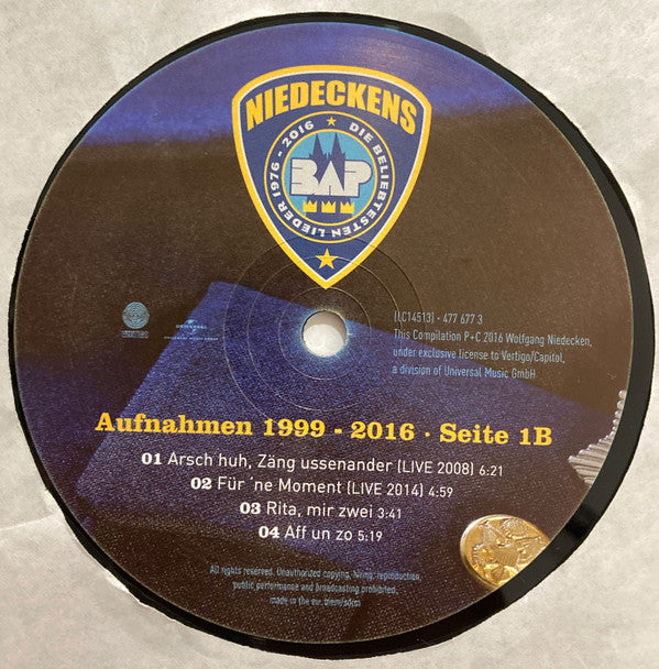 Niedeckens BAP* -Die Beliebtesten Lieder Vol.2 1999 - 2016