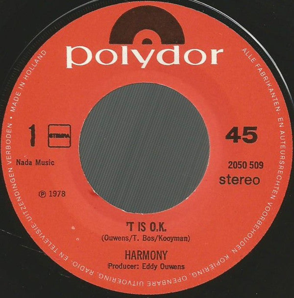 Harmony (12) -'t Is O.K.