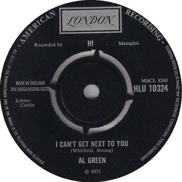 Al Green - I Can't Get Next To You