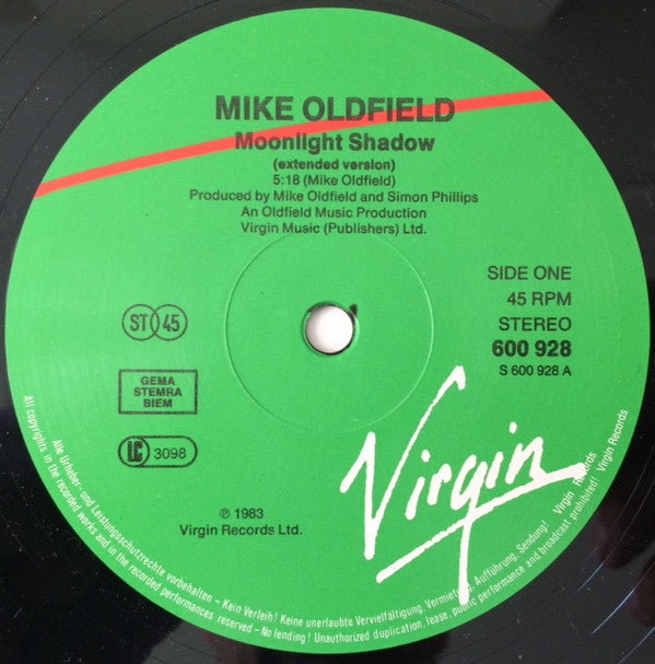 Mike Oldfield -Moonlight Shadow (Extended Version)