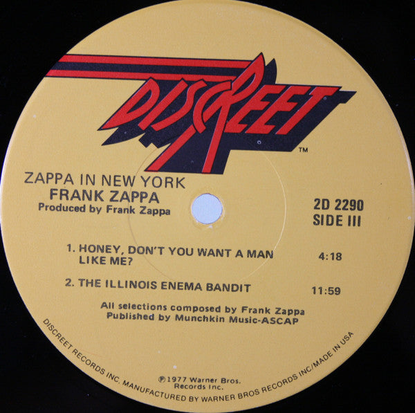 Frank Zappa -Zappa In New York