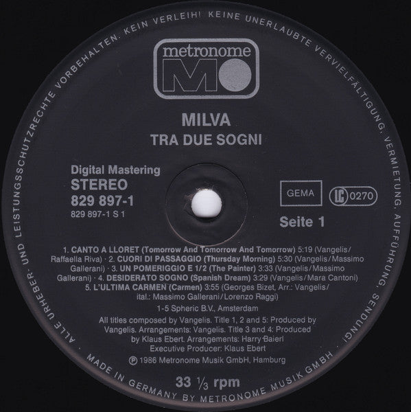 Milva -Tra Due Sogni