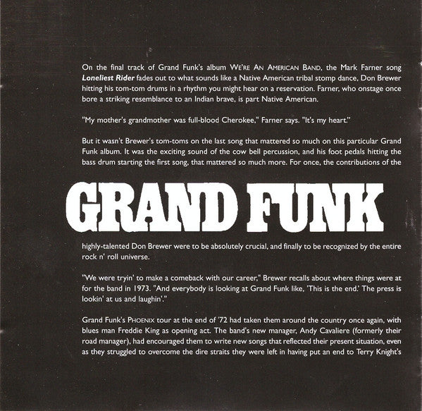 Grand Funk* -We're An American Band