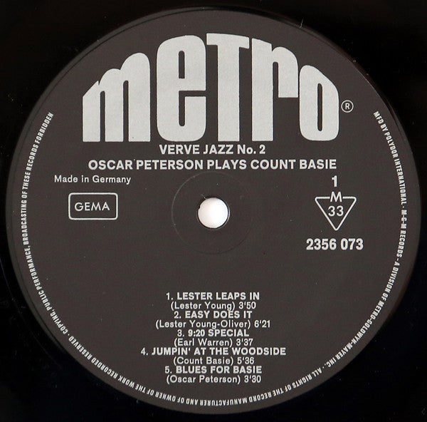 Oscar Peterson -Oscar Peterson Plays Count Basie