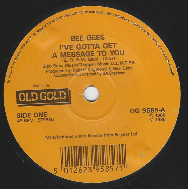 Bee Gees -I've Gotta Get A Message To You / To Love Somebody