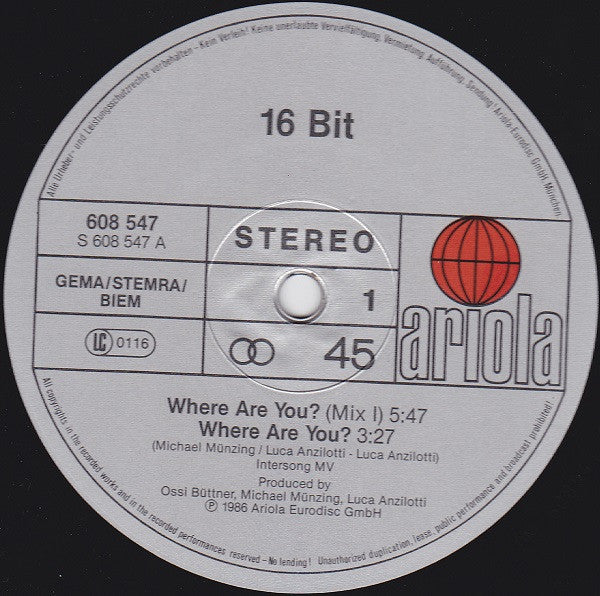 16 Bit - Where Are You?