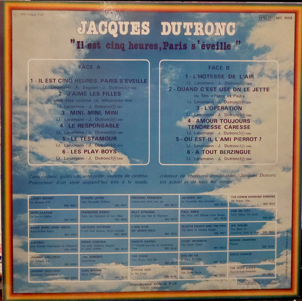 Jacques Dutronc -Il Est Cinq Heures, Paris S'Éveille