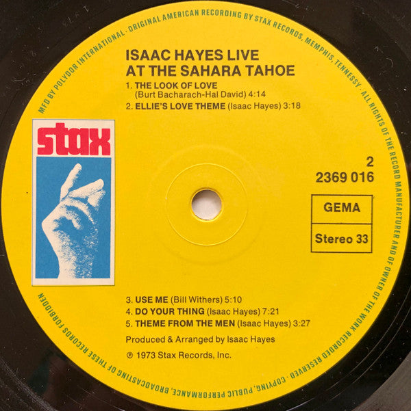 Isaac Hayes -Live At The Sahara Tahoe
