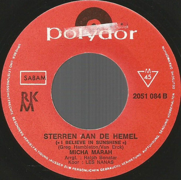 Micha Marah -Hey Jongens  / Sterren Aan De Hemel