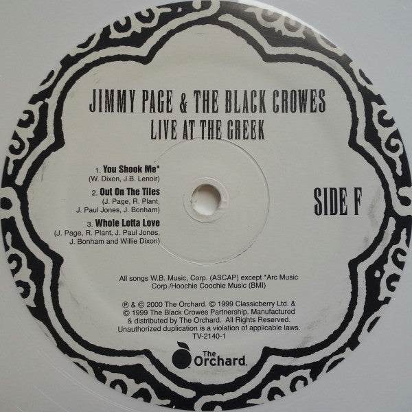 Jimmy Page & The Black Crowes -Live At The Greek