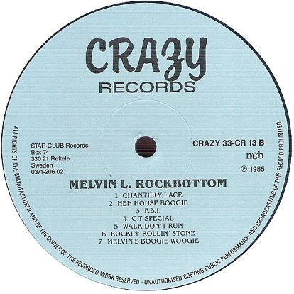 Melvin L. Rockbottom -Lunatic Boogie