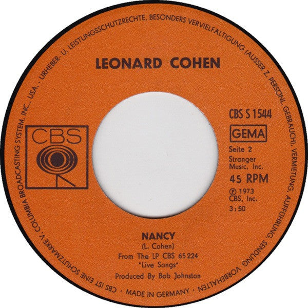 Leonard Cohen -Passing Through / Nancy