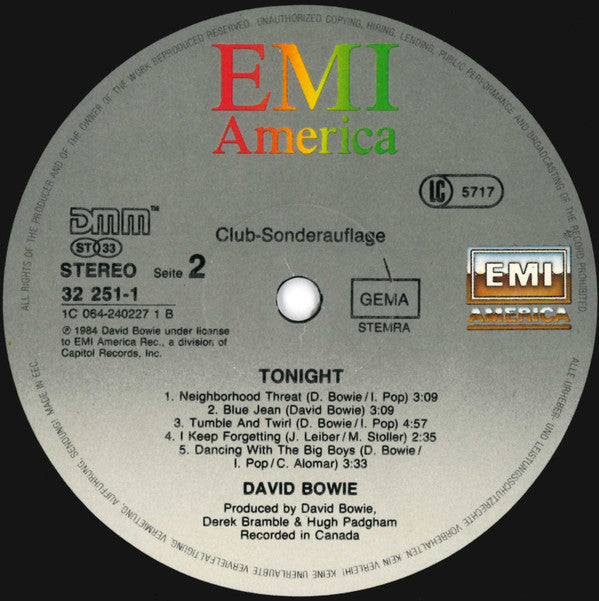 David Bowie -Tonight