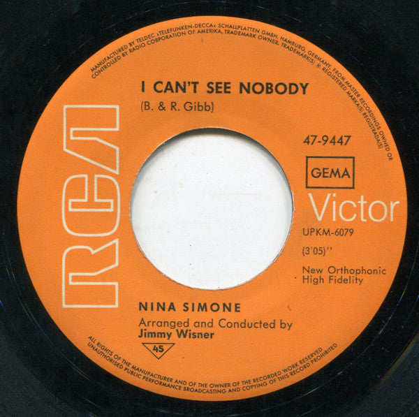 Nina Simone -To Love Somebody / I Can't See Nobody