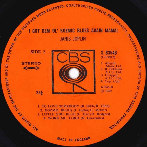 Janis Joplin -I Got Dem Ol' Kozmic Blues Again Mama!