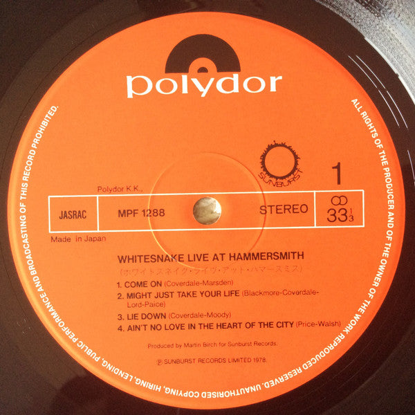 Whitesnake -Live At Hammersmith