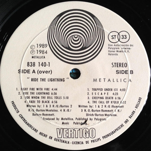 Metallica -Ride The Lightning