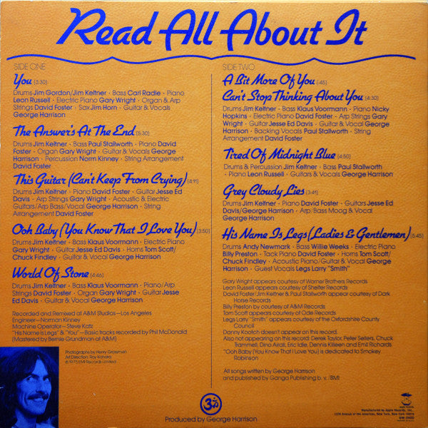 George Harrison -Extra Texture (Read All About It)