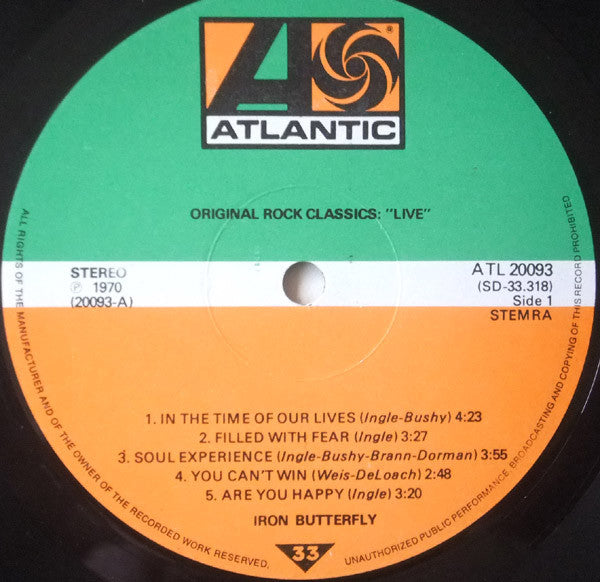 Iron Butterfly -Live