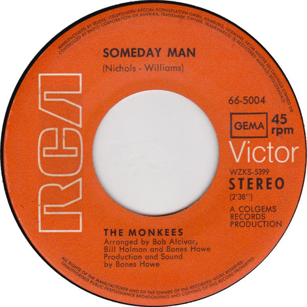 The Monkees -Someday Man / Listen To The Band
