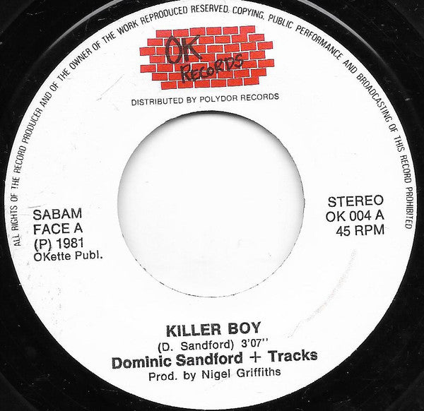 Dominic Sandford + Tracks (6) -Killer Boy