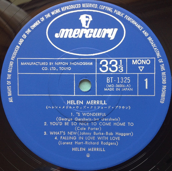 Helen Merrill = ヘレン・メリル* -Helen Merrill = ヘレン・メリル・ウィズ・クリフォード・ブラウン