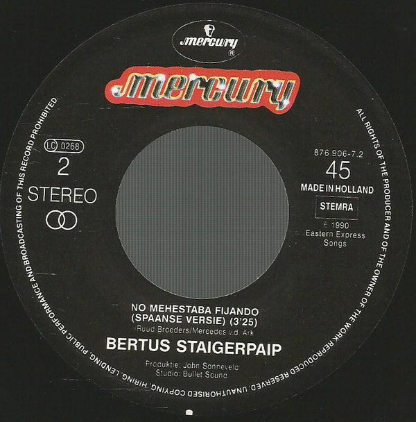 Bertus Staigerpaip -Ik Zat Effe Nie Op Te Lette